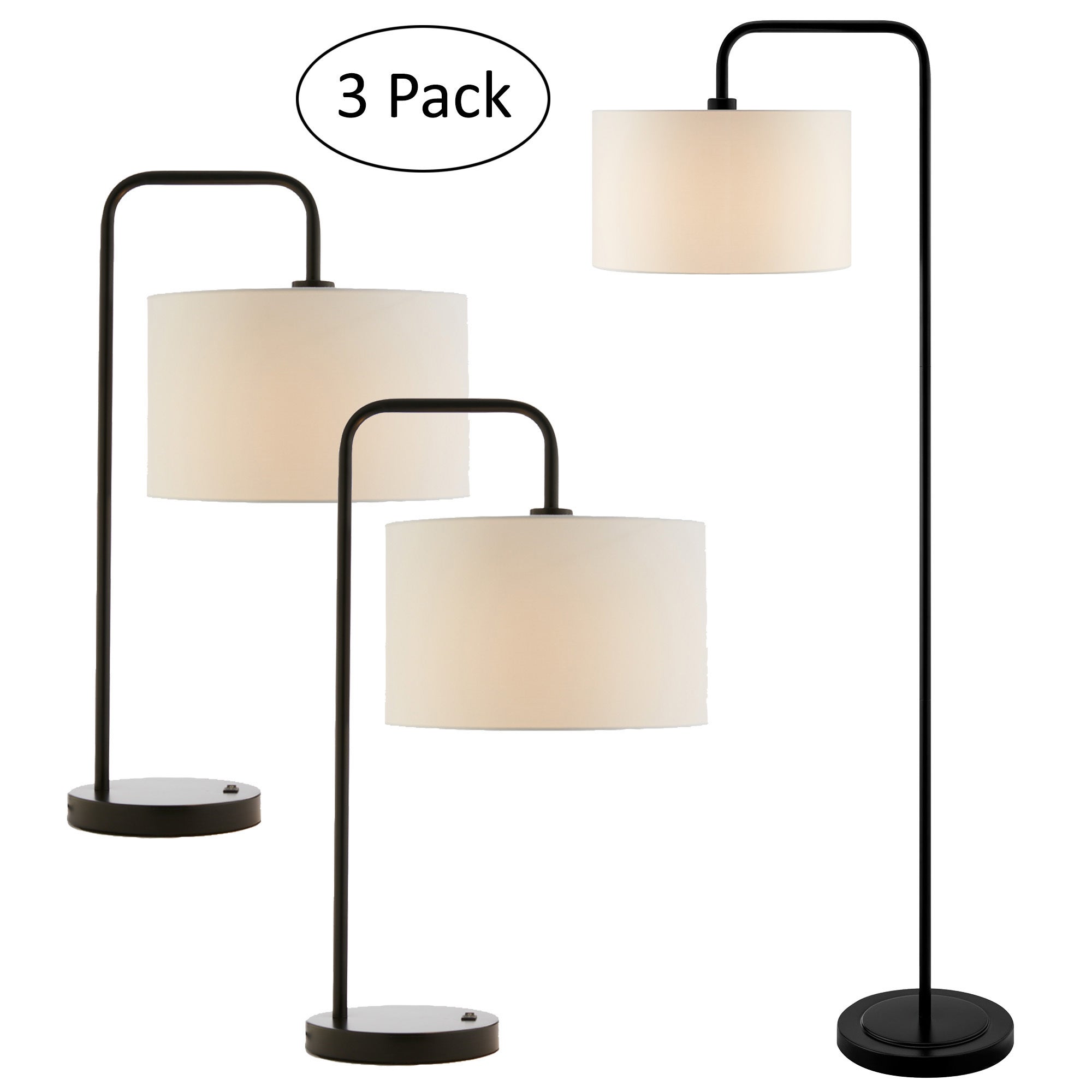 Lite Source Monita Black LED Large Modern Arc Floor Lamp - #87W80